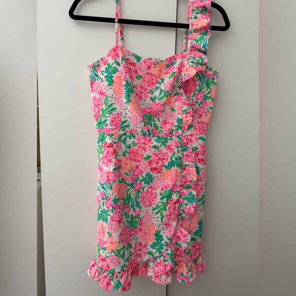 Lilly Pulitzer Pink and Green Floral Dress